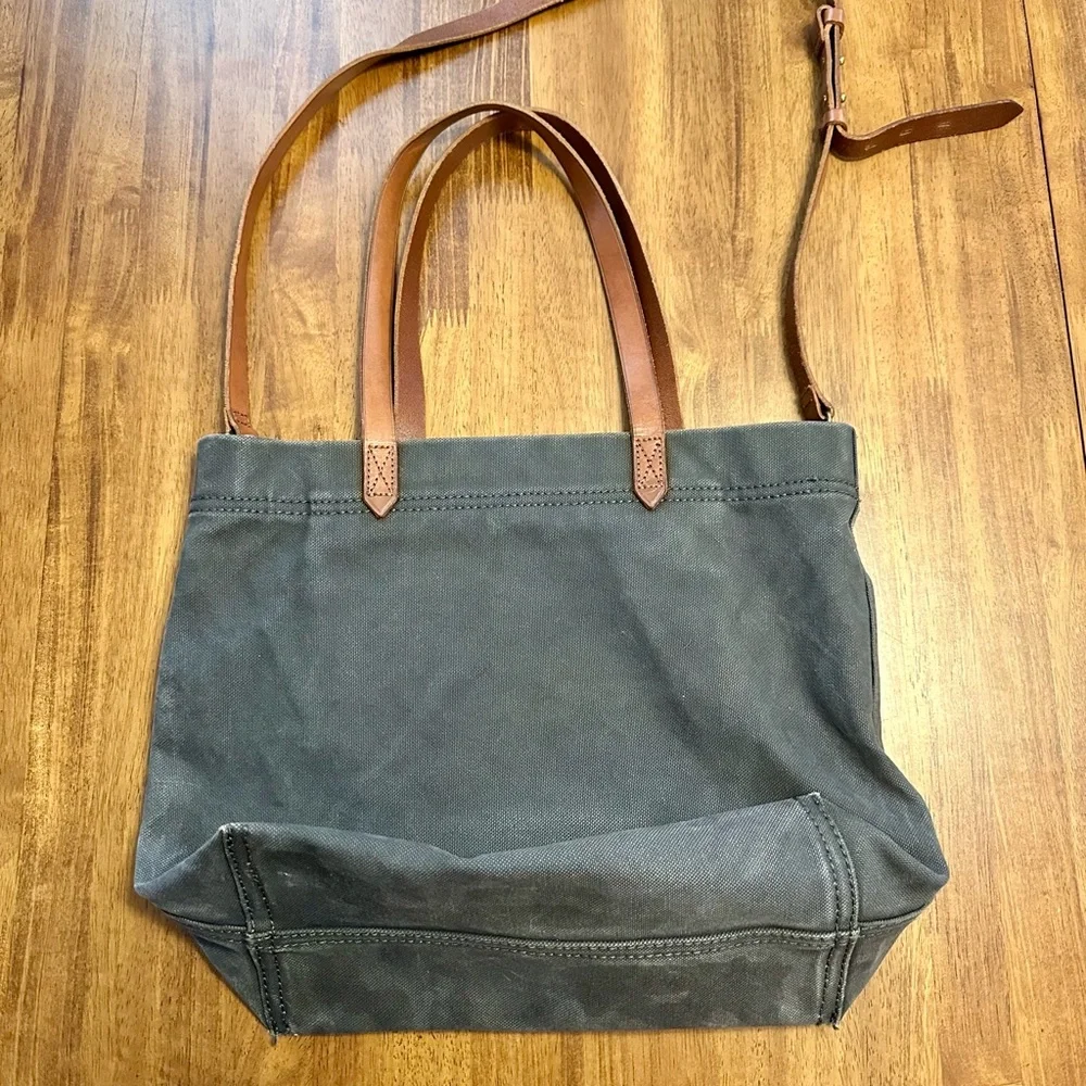 Madewell Navy Tote Bag with Leather Straps - Picture 3 of 5
